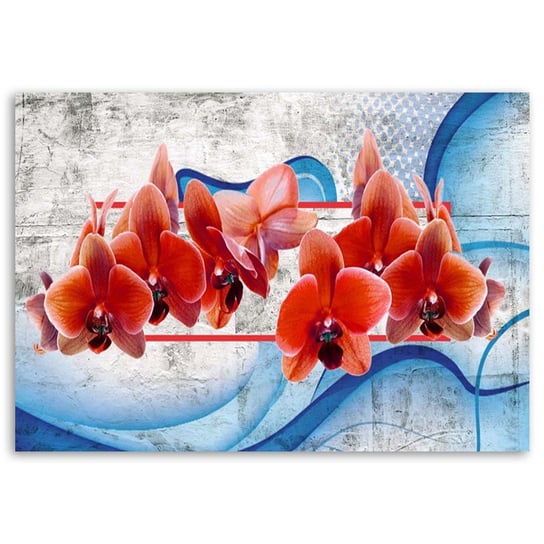 Obraz na płótnie FEEBY, Czerwona Orchidea Kwiat 60x40 Feeby