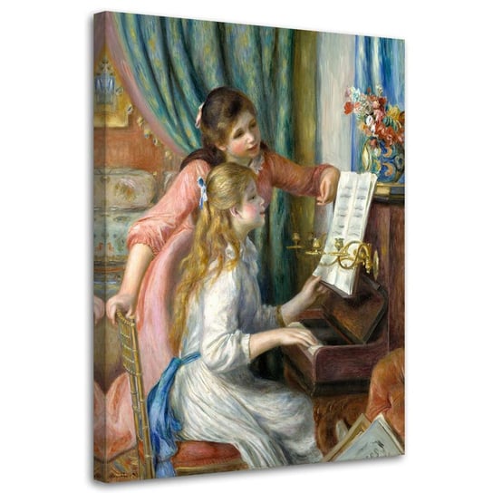 Obraz na płótnie FEEBY, Dziewczęta przy pianinie - A. Renoir reprodukcja 60x90 Feeby