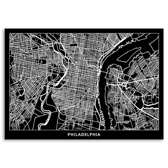 Obraz na płótnie FEEBY, Filadelfia Plan Miasta 100x70 Feeby