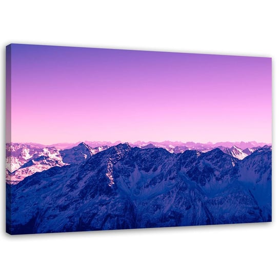 Obraz na płótnie FEEBY, Fioletowy świt w górach 90x60 Feeby