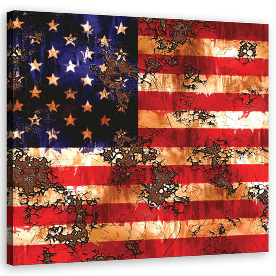 Obraz na płótnie FEEBY, Flaga Ameryki US 50x50 Feeby