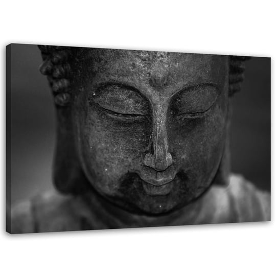 Obraz na płótnie FEEBY, Głowa i Medytujący Buddha 100x70 Feeby