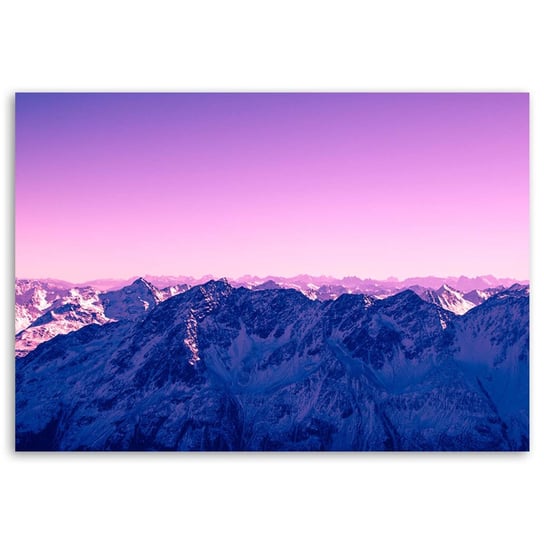 Obraz na płótnie FEEBY, Góry Wschód Słońca Lila 100x70 Feeby