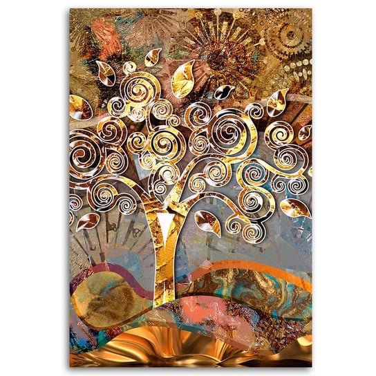 Obraz na płótnie FEEBY, Gustav Klimt Drzewo Miłości 70x100 Feeby