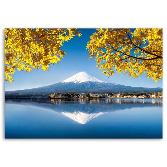 Obraz na płótnie FEEBY, JAPONIA Góra FUJI żółte liście 100x70 Feeby