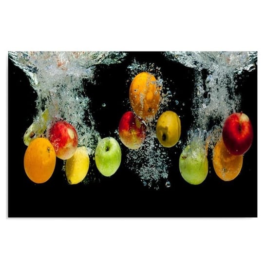 Obraz na płótnie FEEBY, Kolorowe Owoce Woda Natura 100x70 Feeby
