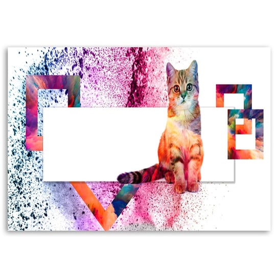 Obraz na płótnie FEEBY, Kot Zwierzęta 100x70 Feeby