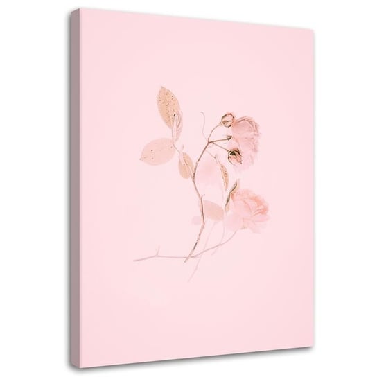 Obraz na płótnie FEEBY, Kwiat Minimalizm Natura Różowy 30x40 Feeby