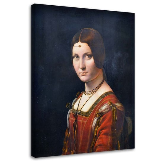 Obraz na płótnie FEEBY, La Belle Feronierre - Da Vinci reprodukcja 60x90 Feeby