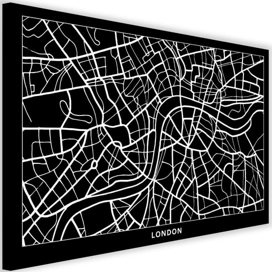 Obraz na płótnie FEEBY, Londyn Plan Miasta 90x60 Feeby