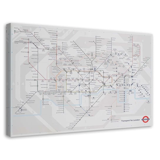 Obraz na płótnie FEEBY, Londyn underground - plan linii metra 100x70 Feeby