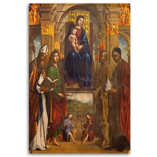 Obraz na płótnie FEEBY, Madonna i Święci Bolonia, 60x90 Feeby