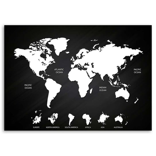 Obraz na płótnie FEEBY, Mapa Świata Biuro 100x70 Feeby