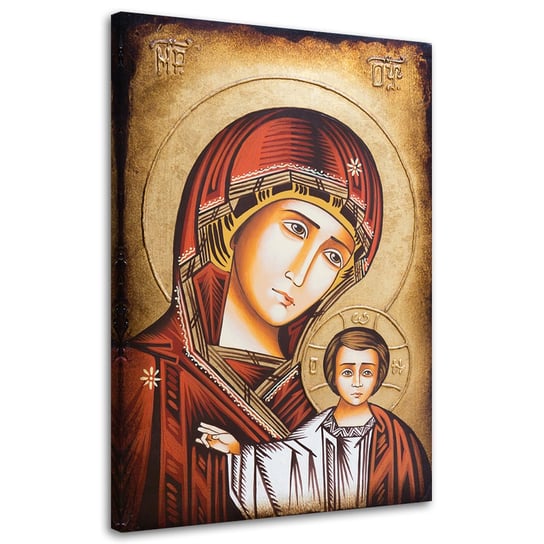 Obraz na płótnie FEEBY, Matka Boska z Dzieciątkiem bizantyjska ikona Bratysława Segowia 70x100 Feeby