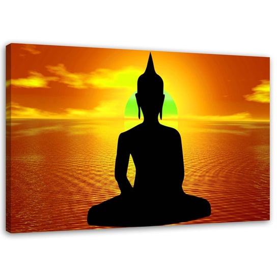 Obraz na płótnie FEEBY, Medytacja Buddy o wschodzie słońca 60x40 Feeby
