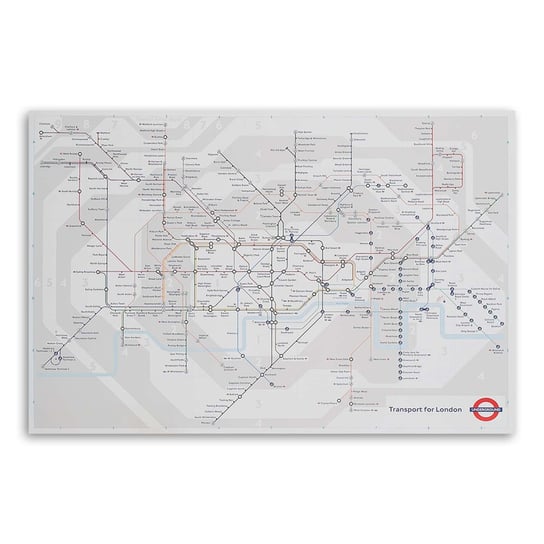 Obraz na płótnie FEEBY, Metro Plan Londyn Miasto 100x70 Feeby