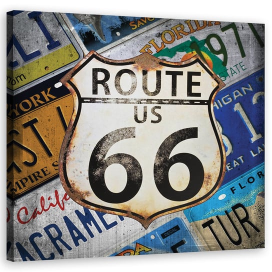Obraz na płótnie FEEBY, MŁODZIEŻOWEGO Route 66 USA 40x40 Feeby