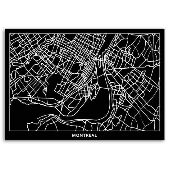 Obraz na płótnie FEEBY, Montreal Plan Miasta 100x70 Feeby