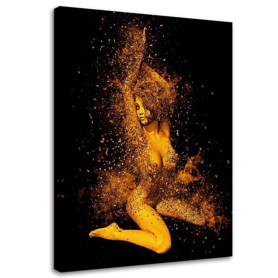 Obraz na płótnie FEEBY, Naga kobieta w złotym pyle 40x60 Feeby