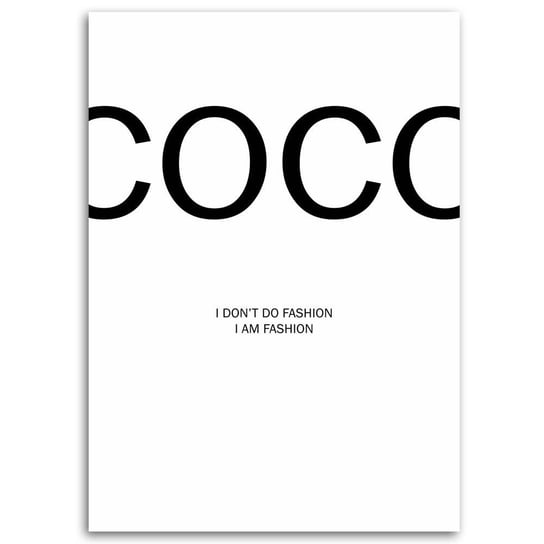 Obraz na płótnie FEEBY, Napis Coco Chanel Moda 70x100 Feeby