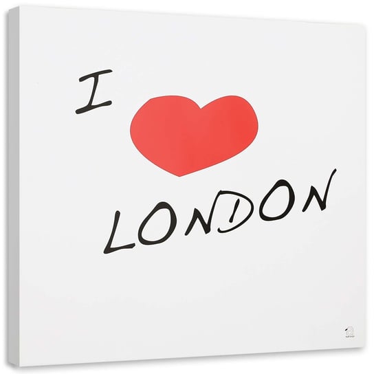 Obraz na płótnie FEEBY, Napis I Love London 60x60 Feeby