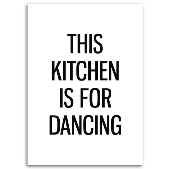 Obraz na płótnie FEEBY, Napis Kuchnia tańca 70x100 Feeby