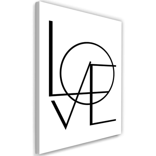 Obraz na płótnie FEEBY, Napis Typografia Love 40x60 Feeby