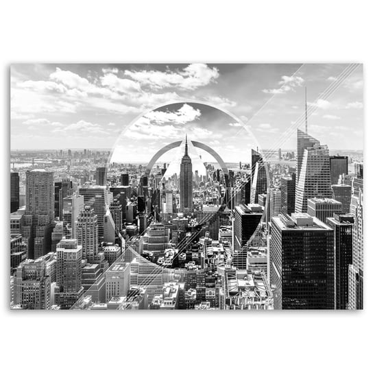Obraz na płótnie FEEBY, Nowy Jork czarno biały 100x70 Feeby