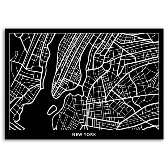 Obraz na płótnie FEEBY, Nowy Jork Plan Miasta 100x70 Feeby