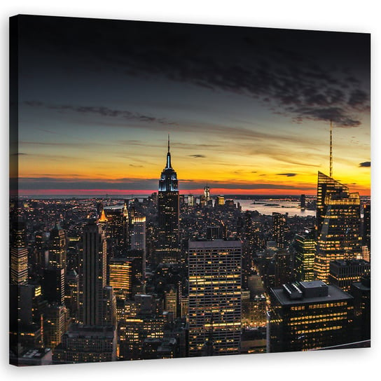 Obraz na płótnie FEEBY, Panorama Miasta Nowy Jork 50x50 Feeby