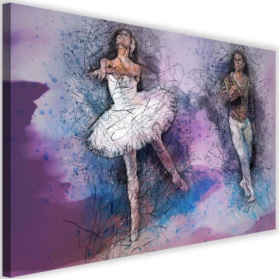 Obraz na płótnie FEEBY, Para tańcząca balet Lila 120x80 Feeby