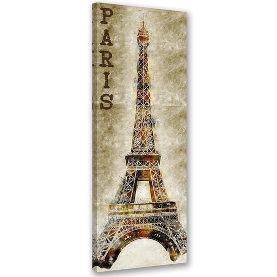 Obraz na płótnie FEEBY, Paryż Wieża Eiffla Vintage 45x140 Feeby