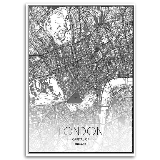 Obraz na płótnie FEEBY, Plan Miasta Londyn 70x100 Feeby