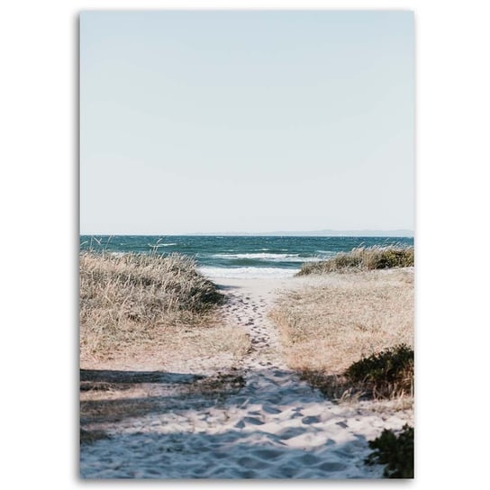 Obraz na płótnie FEEBY, Plaża Morze Ścieżka Piasek 70x100 Feeby