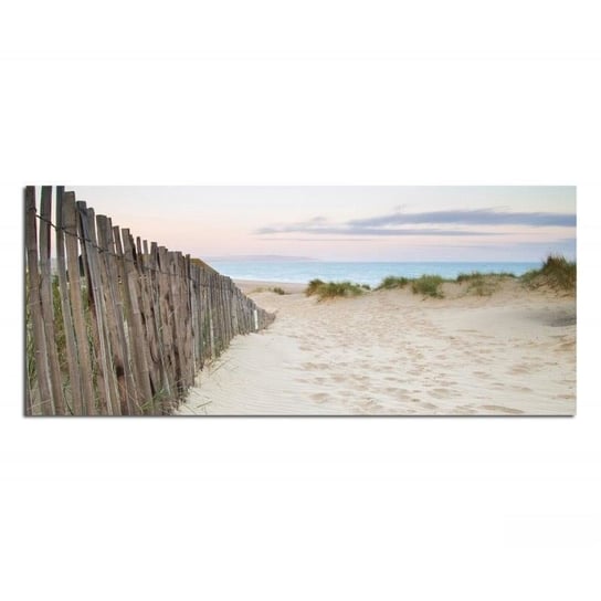 Obraz na płótnie FEEBY, Plaża zachód słońca 140x45 Feeby