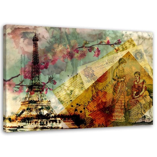Obraz na płótnie FEEBY, Pocztówka z Paryża 120x80 Feeby