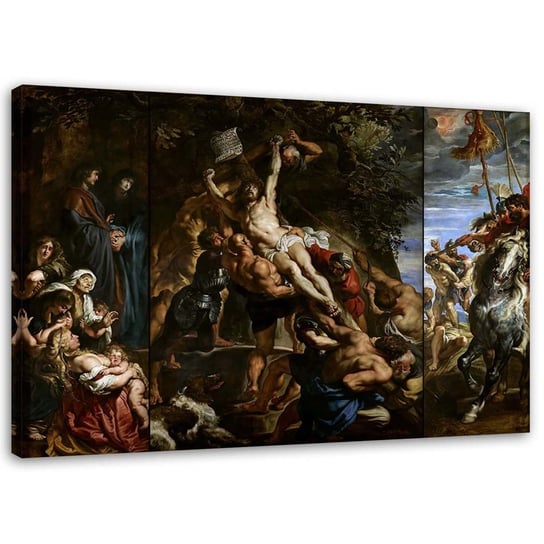 Obraz na płótnie FEEBY, Podniesienie Krzyża - P. P. Rubens reprodukcja 40x60 Feeby