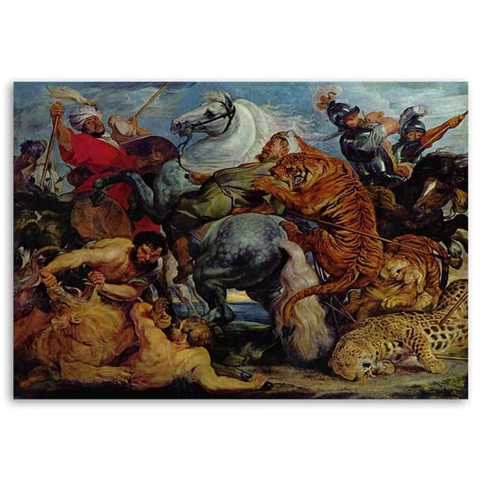 Obraz na płótnie FEEBY, Polowanie na tygrysa - P. P. Rubens 90x60 Feeby