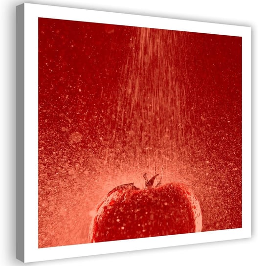 Obraz na płótnie FEEBY, Pomidor pod strumieniem wody 60x60 Feeby