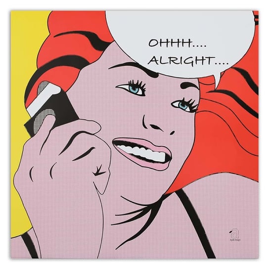 Obraz na płótnie FEEBY, Pop Art Komiks Telefon 40x40 Feeby