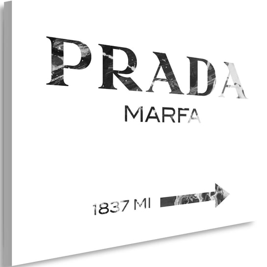 Obraz na płótnie FEEBY, Prada Marfa Czarno Biały 60x40 Feeby