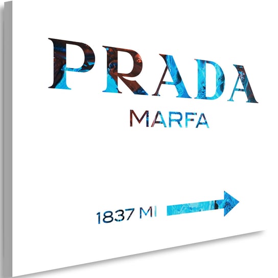 Obraz na płótnie FEEBY, Prada Marfa Turkusowy 120x80 Feeby