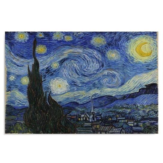 Obraz na płótnie FEEBY, REPRODUKCJA Gwiaździsta noc Van Gogh 40x60 Feeby