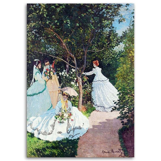 Obraz na płótnie FEEBY, REPRODUKCJA Kobiety w ogrodzie.Monet 80x120 Feeby