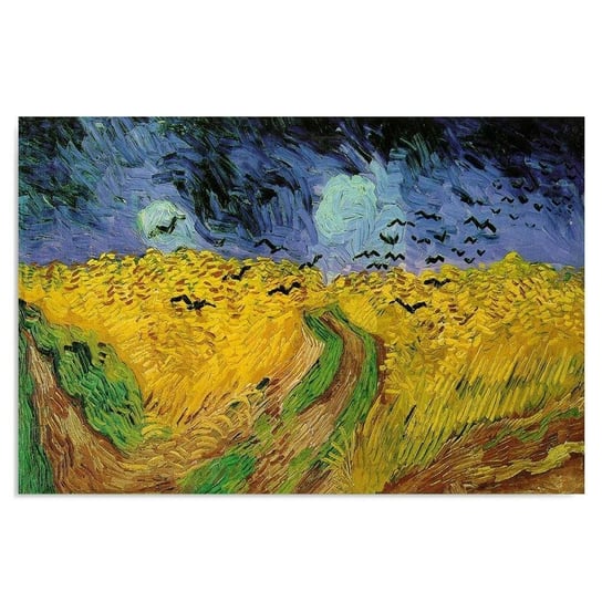 Obraz na płótnie FEEBY, REPRODUKCJA Pole pszenicy z krukami V. Gogh 50x70 Feeby