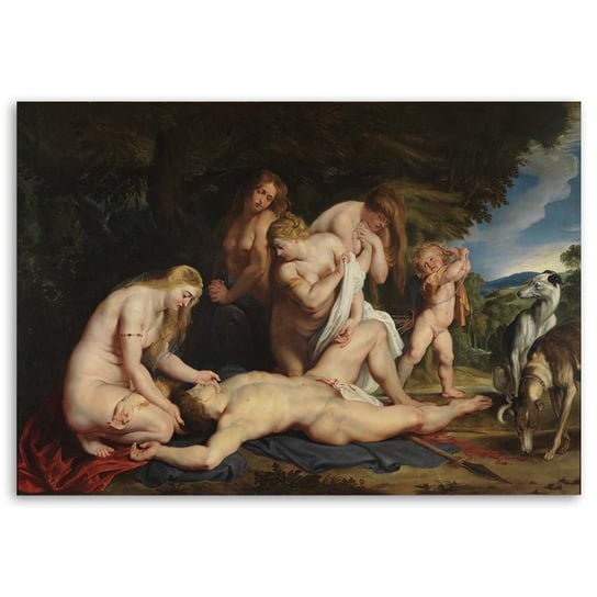 Obraz na płótnie FEEBY, REPRODUKCJA Śmierć Adonisa - P.Rubens 90x60 Feeby