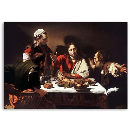 Obraz na płótnie FEEBY, REPRODUKCJA Wieczerza w Emaus - Caravaggio 120x80 Feeby