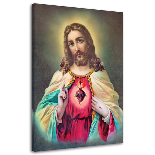 Obraz na płótnie FEEBY, Serce Jezusa Chrystusa 60x90 Feeby