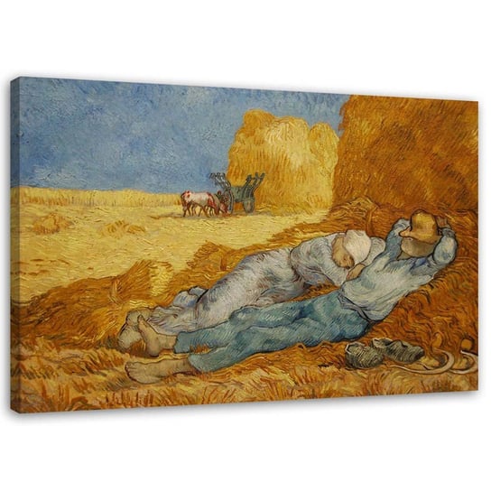 Obraz na płótnie FEEBY, Siesta - V. van Gogh reprodukcja 90x60 Feeby