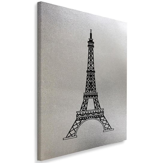 Obraz na płótnie FEEBY, Srebrna Wieża Eiffla Paryż 40x60 Feeby